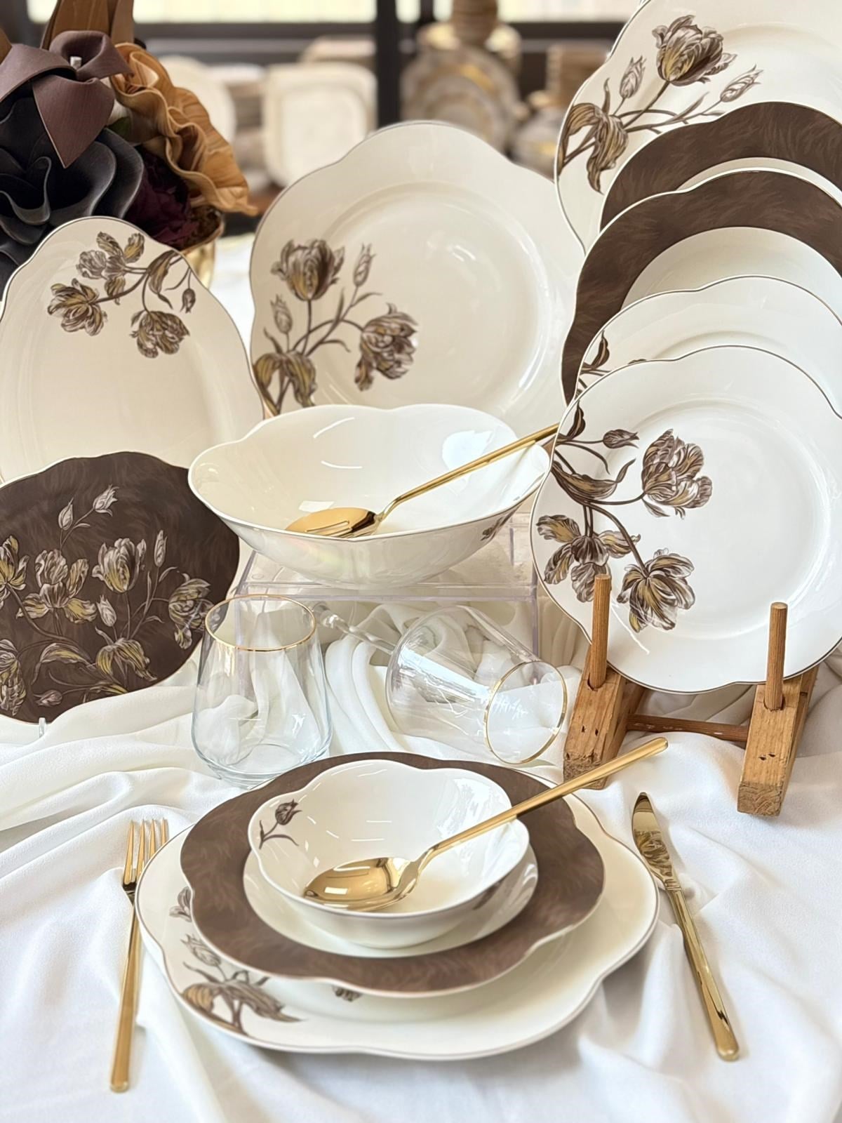 Yemek Takımı 27 Parça 6 Kişilik Canvas Mocha