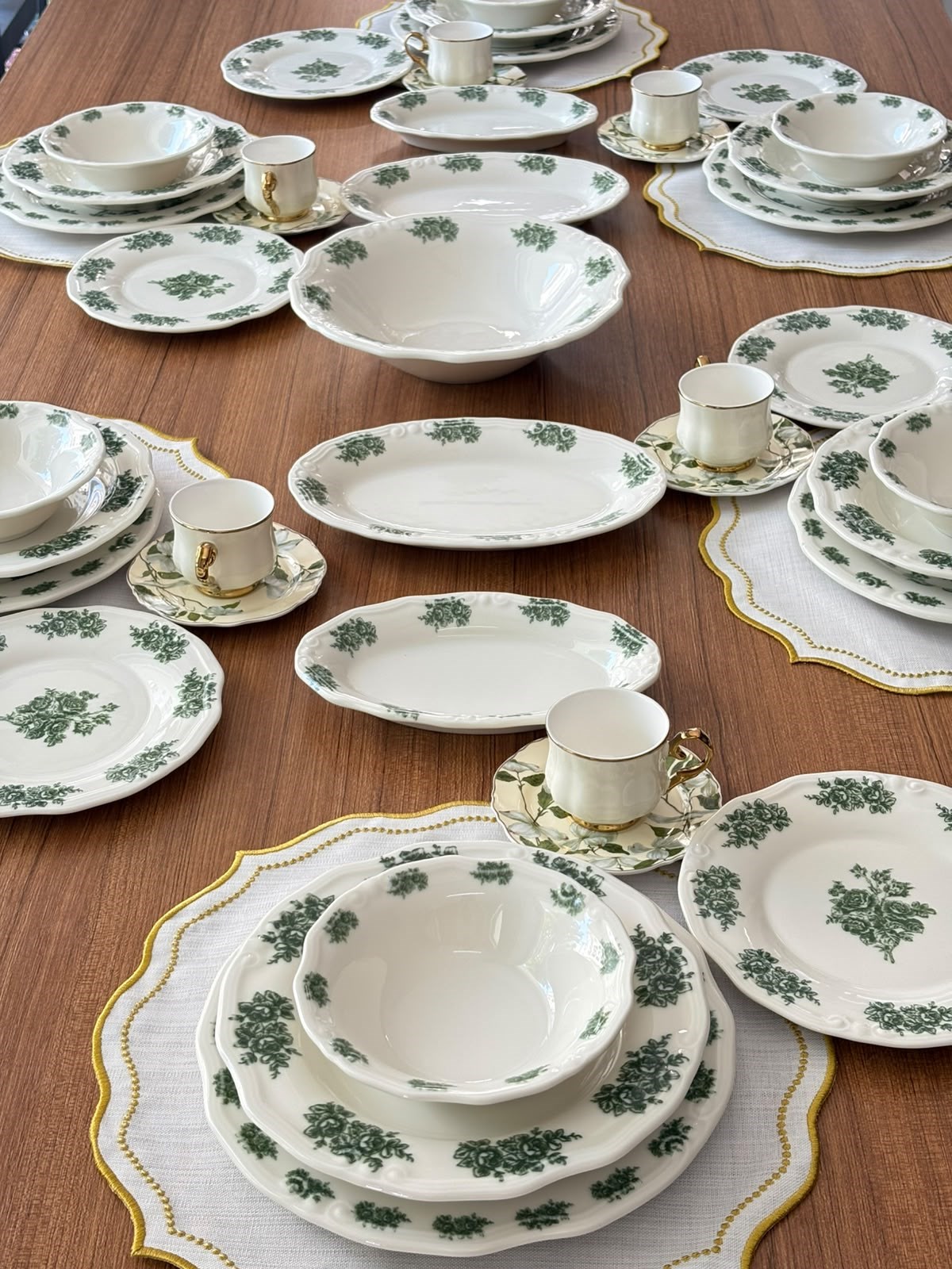 Yemek Takımı 47 Parça 6 Kişilik Flowers Green