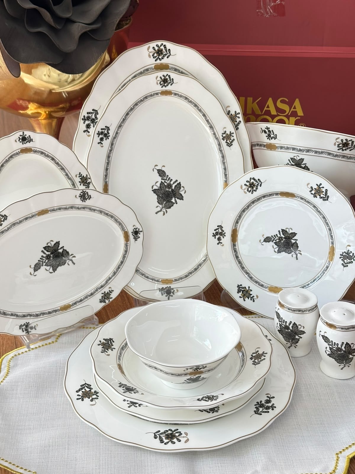 Yemek Takımı 58 Parça 12 Kişilik Flora Dark
