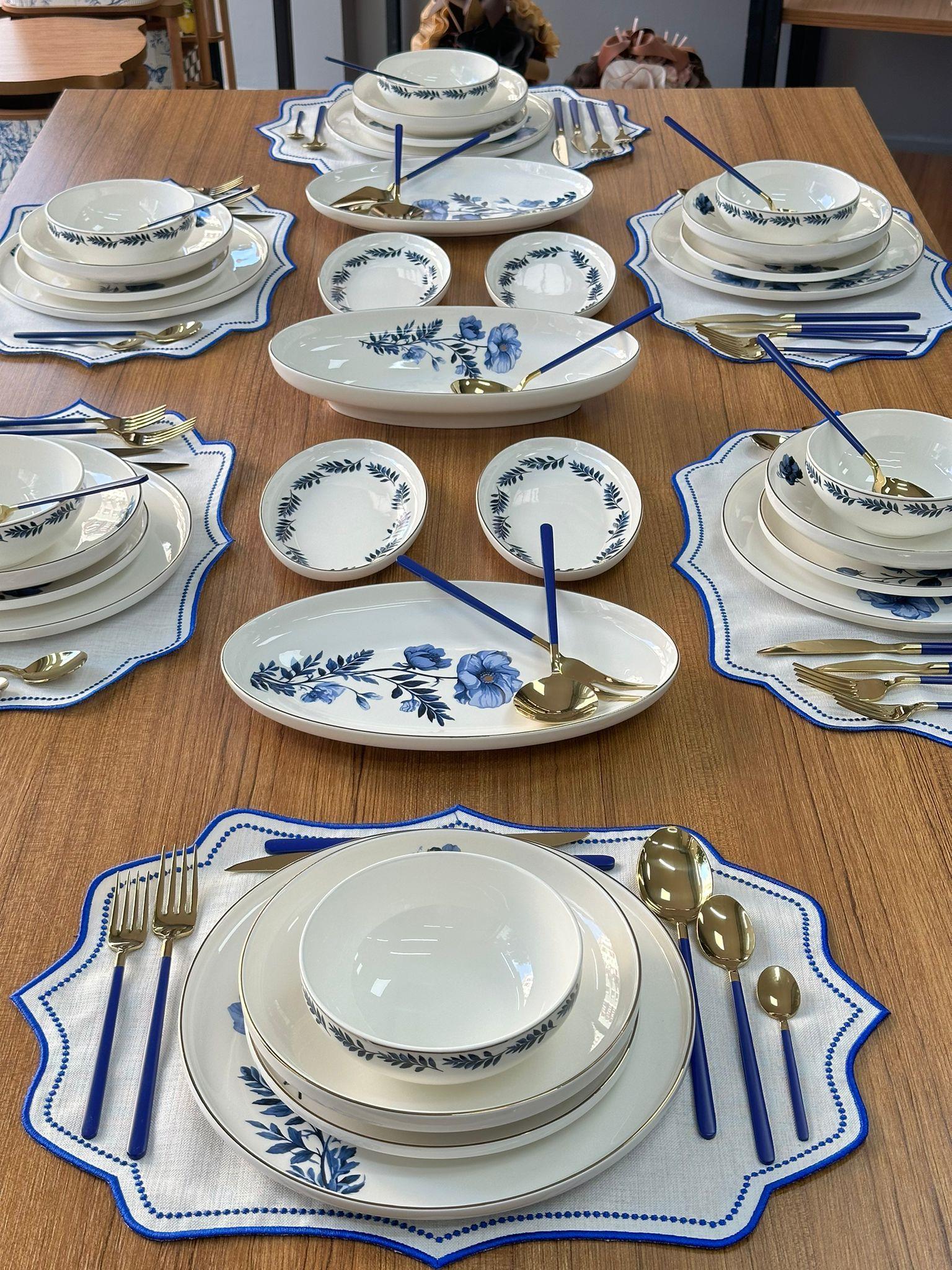 Yemek Takımı 84 Parça 6 Kişilik Blue Violet