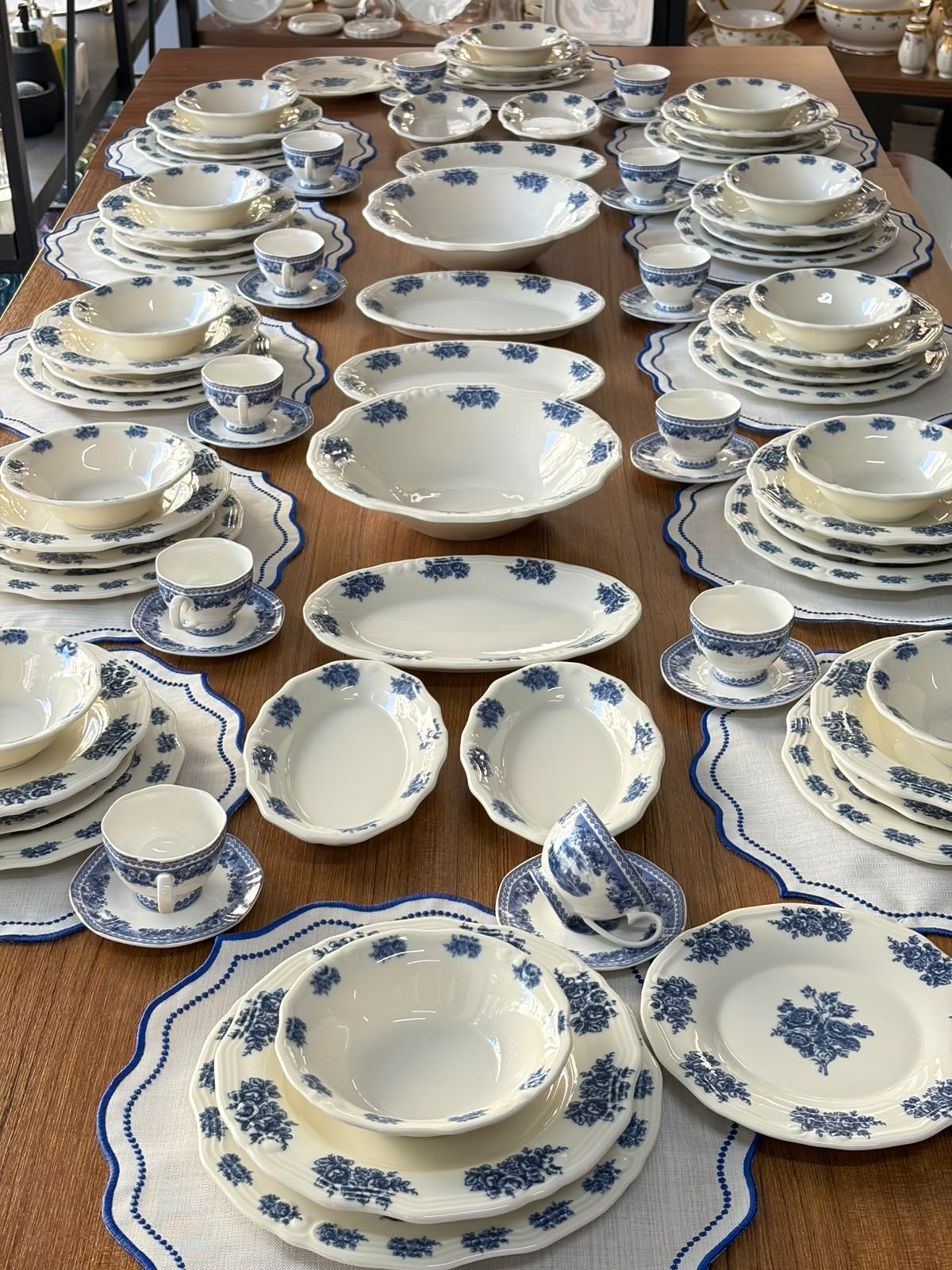 Yemek Takımı 94 Parça 12 Kişilik Flowers Blue