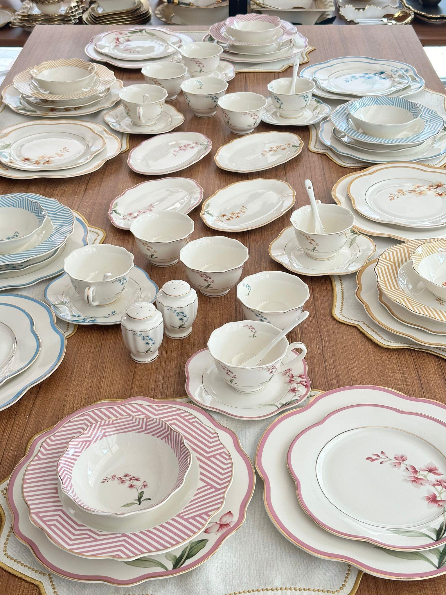 Yemek Takımı Kahvaltı Takımı 72 Parça 6 Kişilik Colorful Garden
