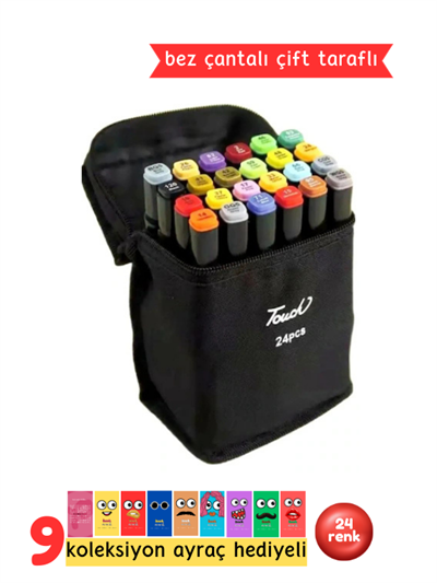 Touch  24 Renk Çift Taraflı Marker Kalem
