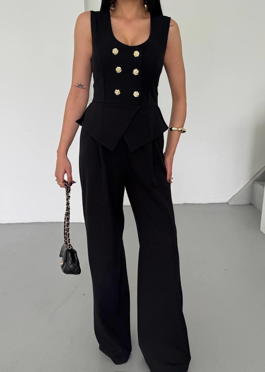 DÜĞME DETAYLI KUMAŞ TULUM 