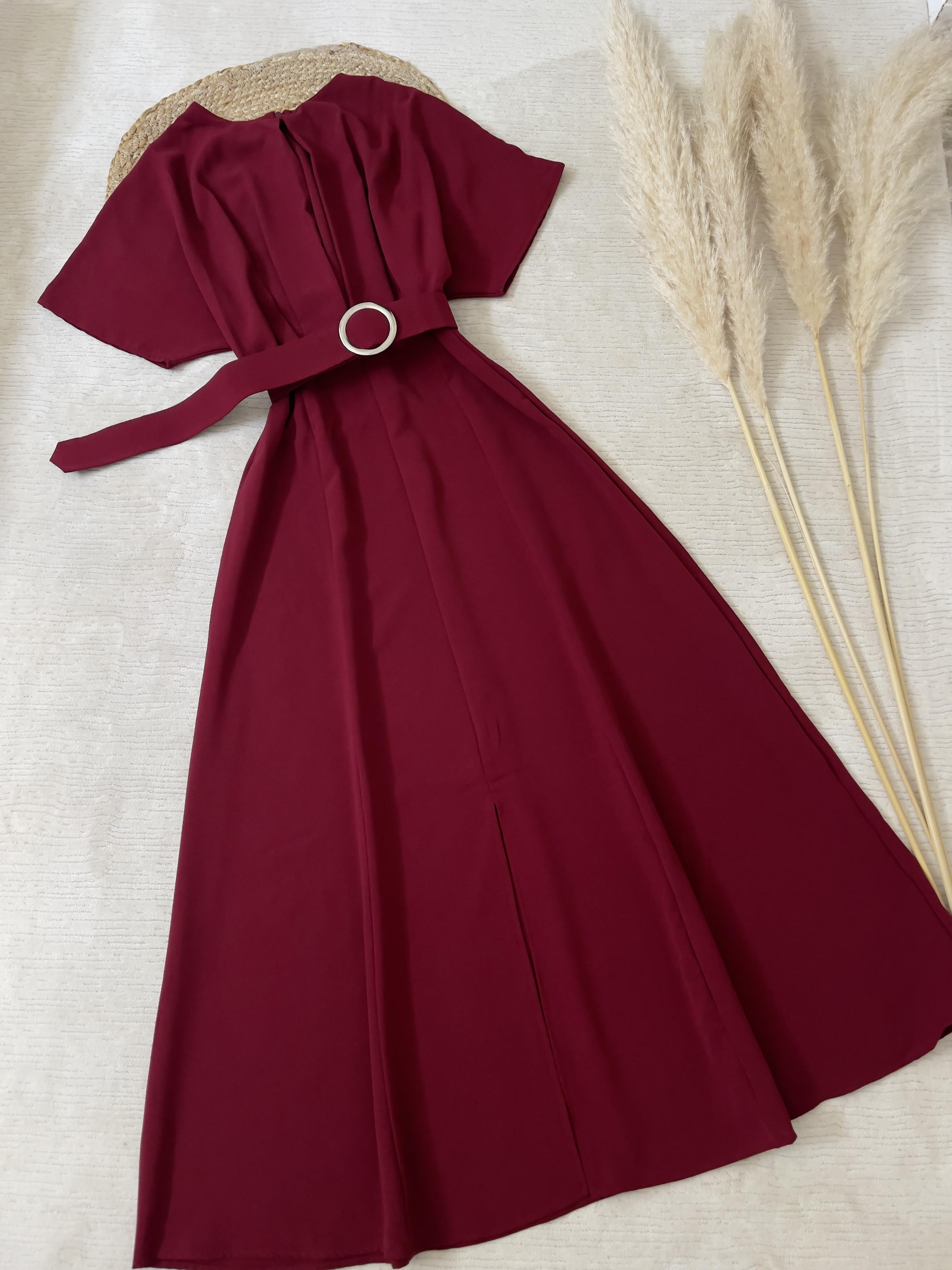 KEMERLİ MİDİ BOY ELBİSE