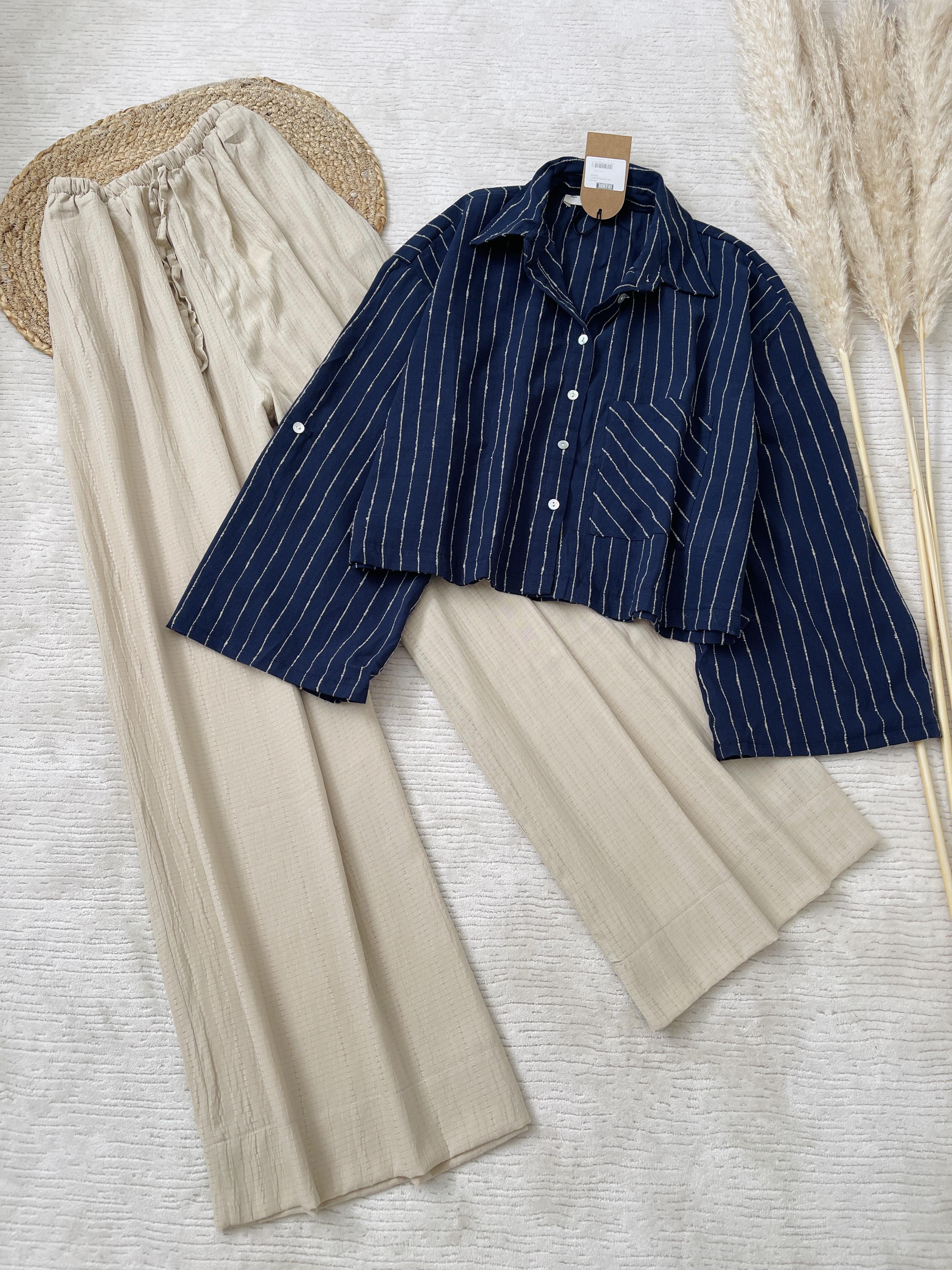 KETEN PANTOLON GÖMLEK TAKIM