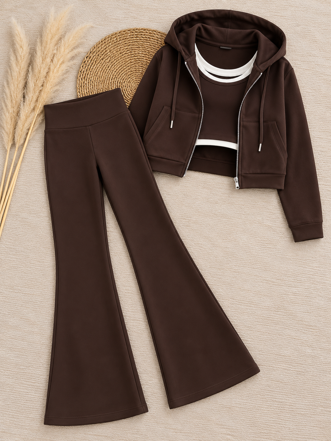 CEKET CROP PANTOLON TAKIM