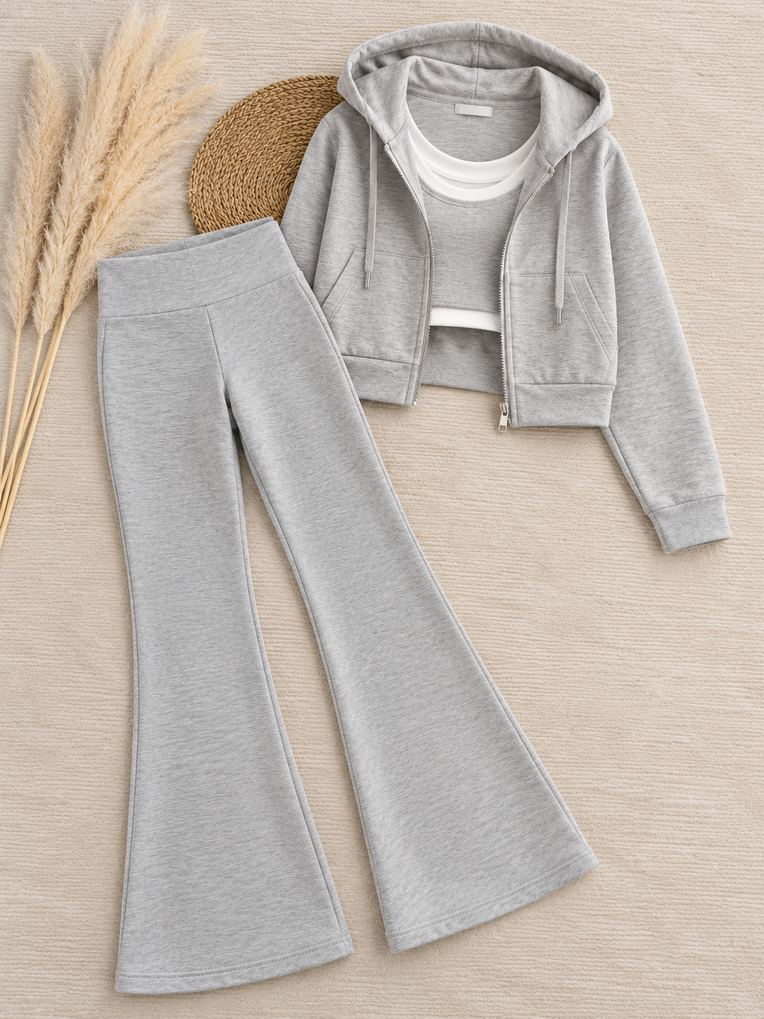 CEKET CROP PANTOLON TAKIM