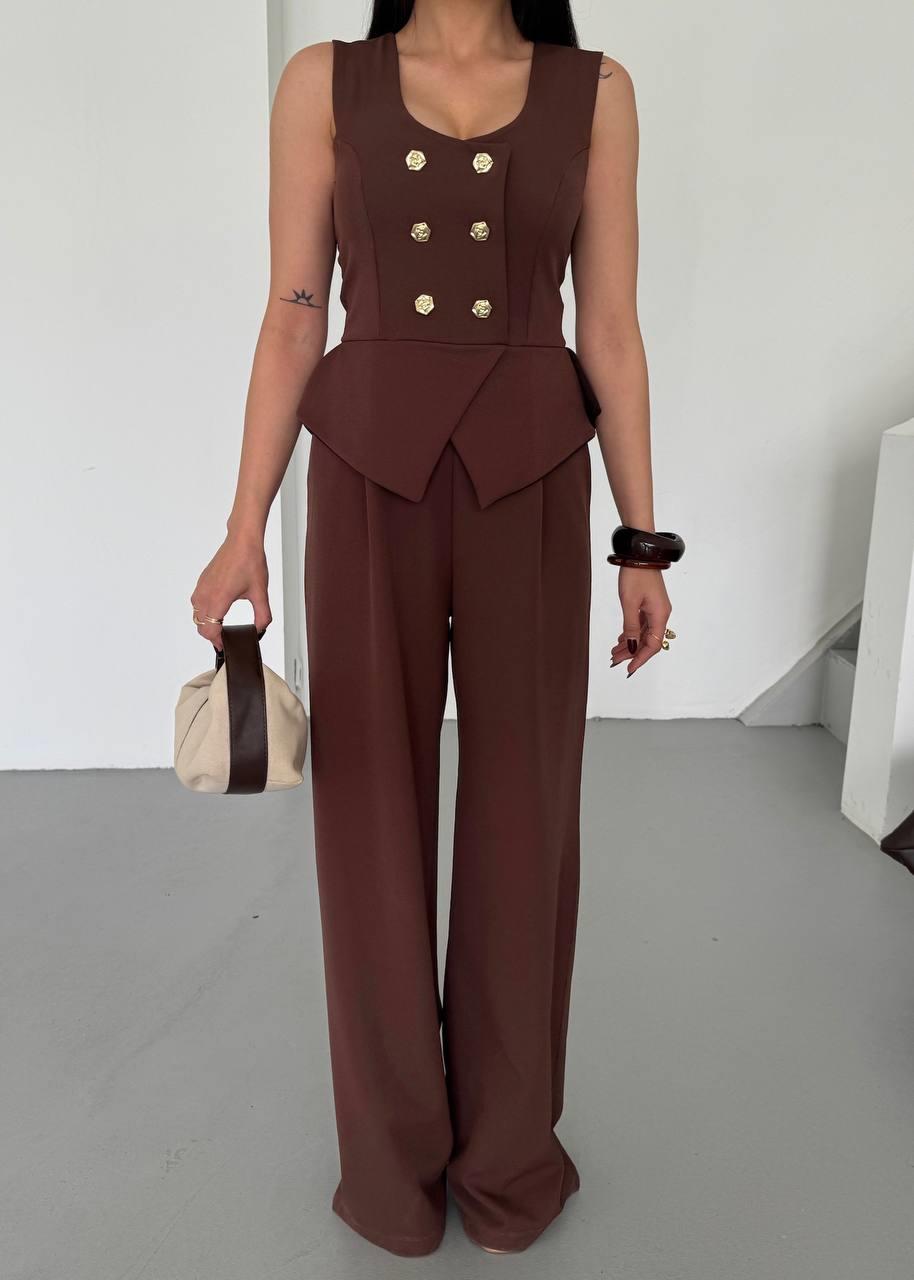 DÜĞME DETAYLI KUMAŞ TULUM 