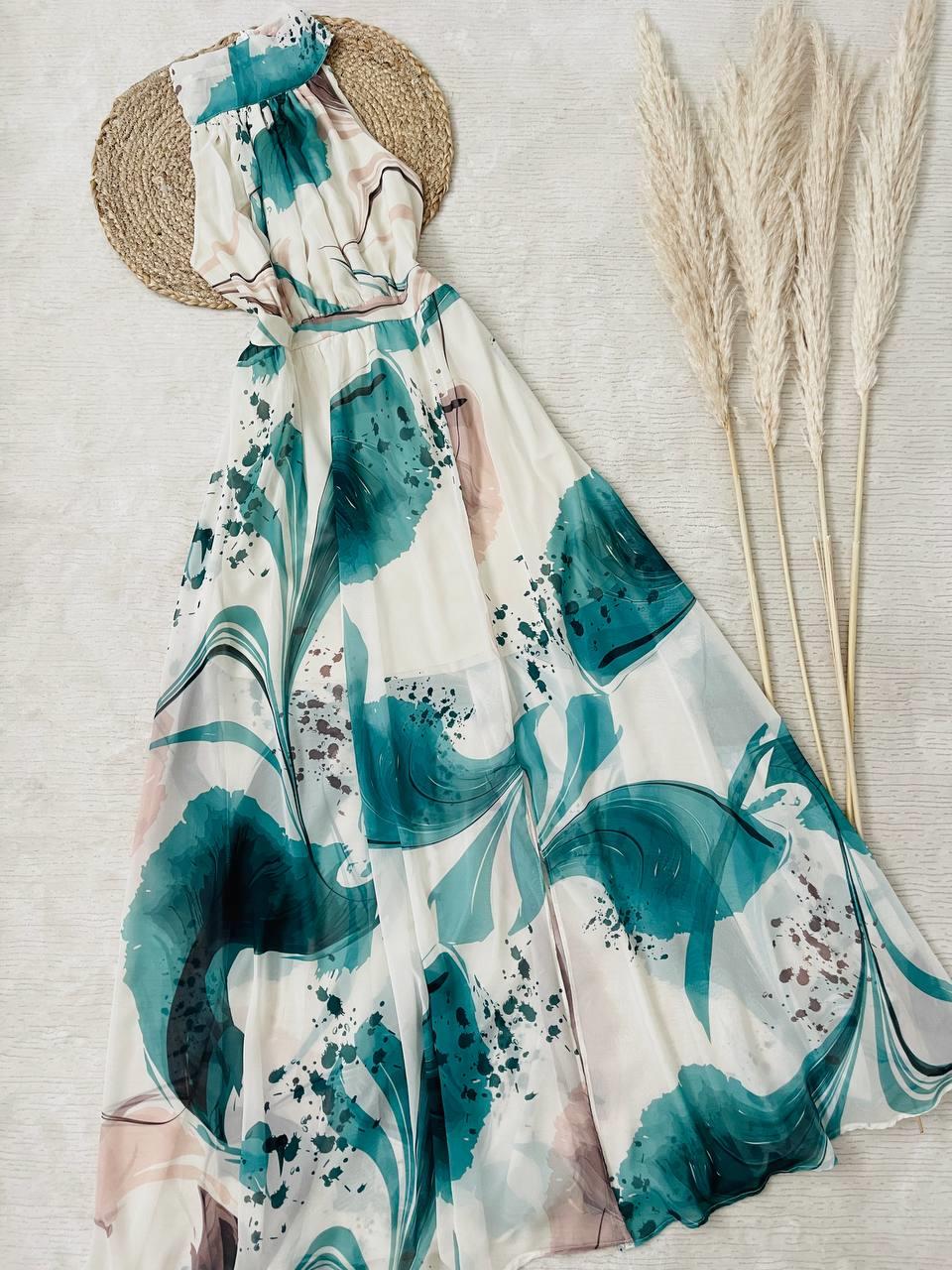 FLORAL HAYAL TÜL ELBİSE