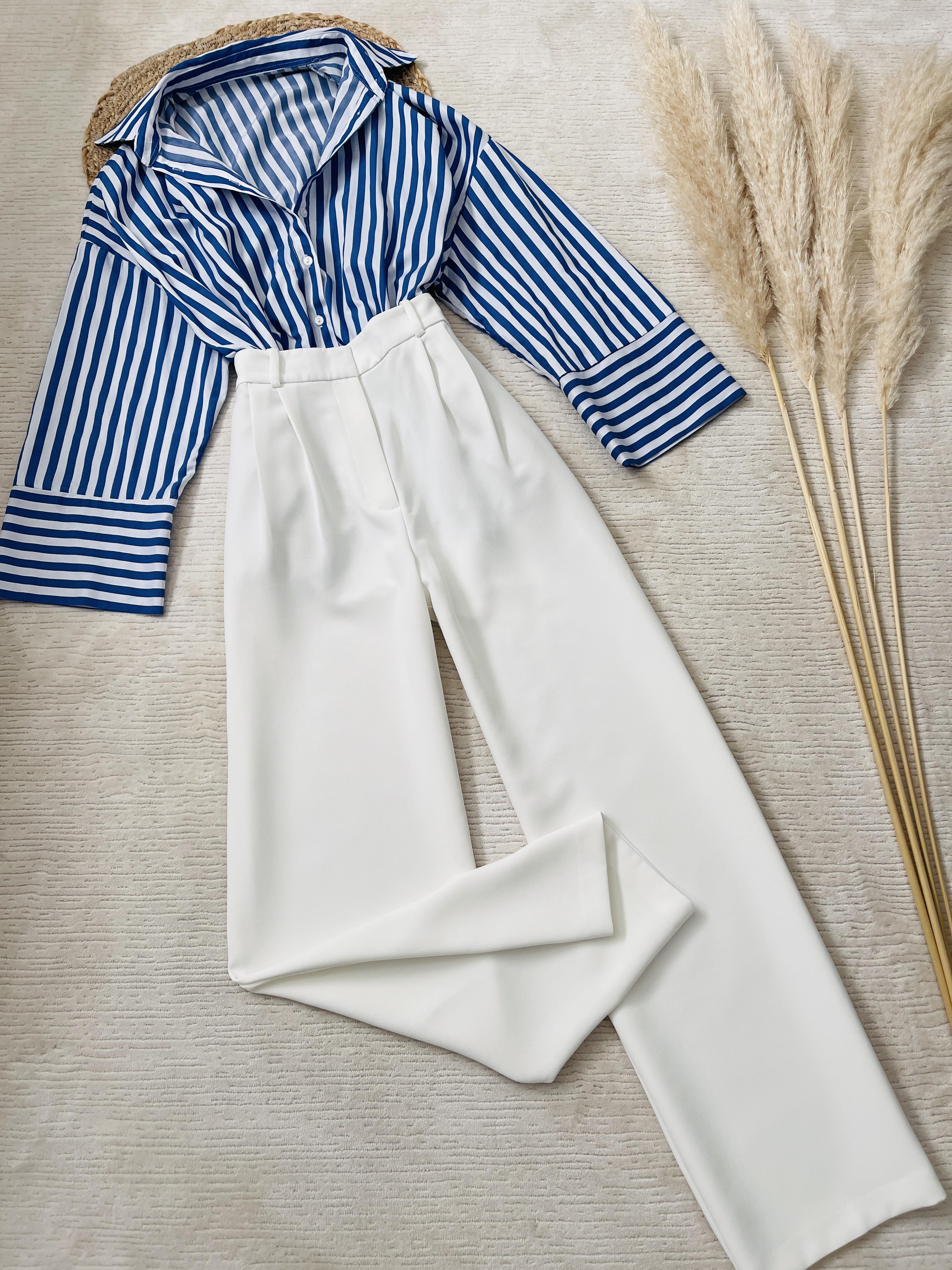 PALAZZO PANTOLON OVERSİZE GÖMLEK KOMBİN 