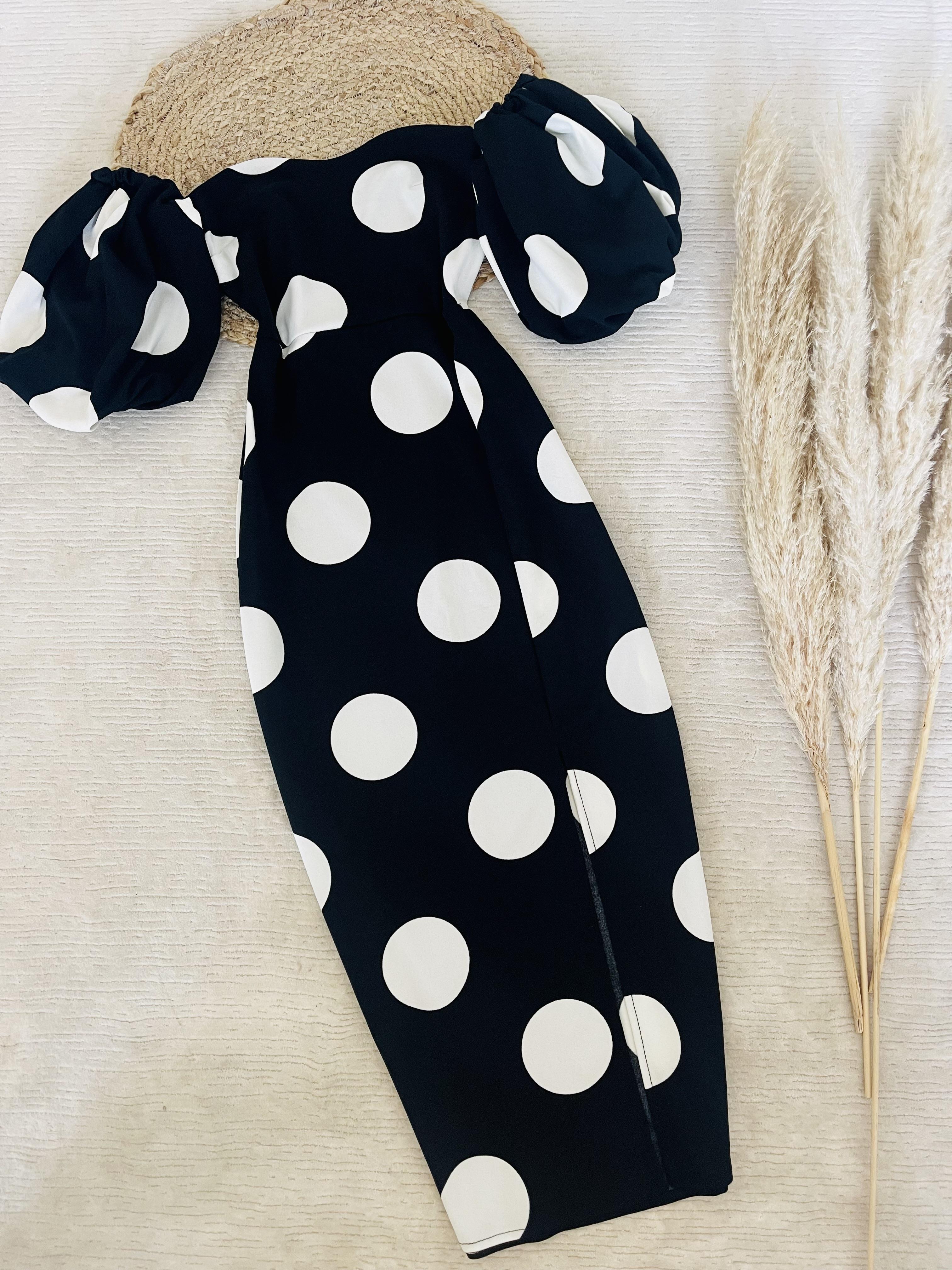 PUANLI KALEM ELBİSE 