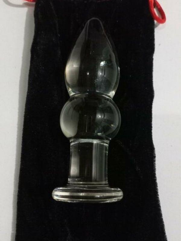 CENSAN Çift Boğumlu Cam Anal Plug 11cm