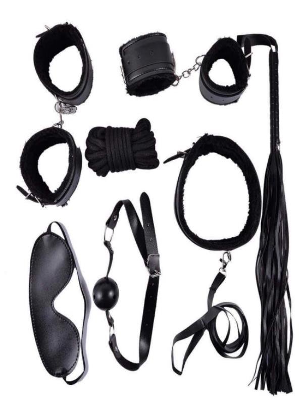 Censan 7 Parça Fetiş Esaret Seti Siyah