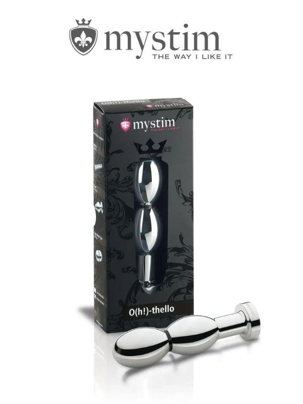 Censan Mystim O(h!)-thello Çelik Anal ve Vajinal Elektirikli Dildo