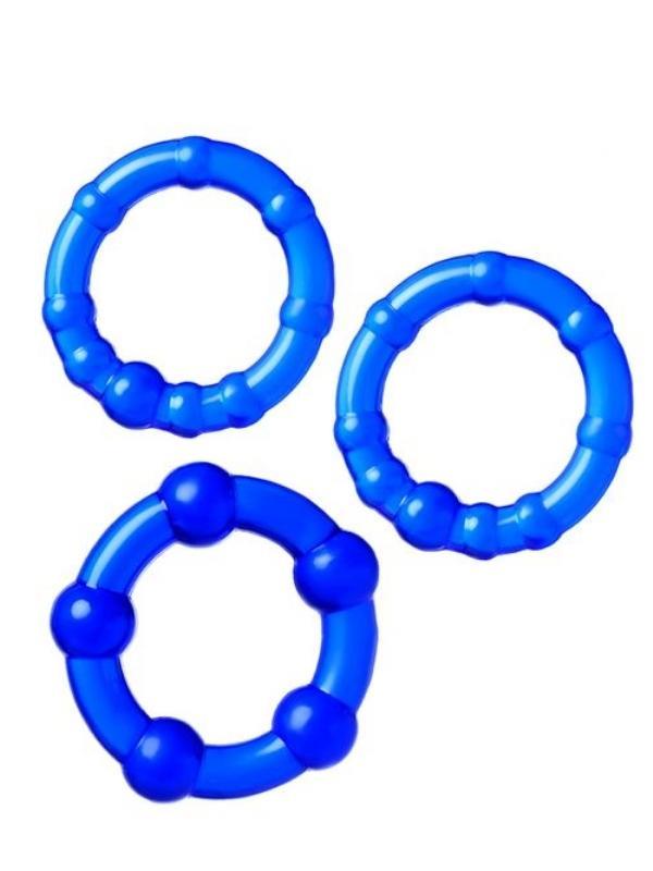 Censan Penis Halka Seti TPE mavi 3,5/3/2 cm