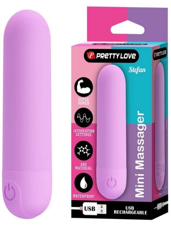 Censan Stefan Mini Massager Bullet Vibratör Mor