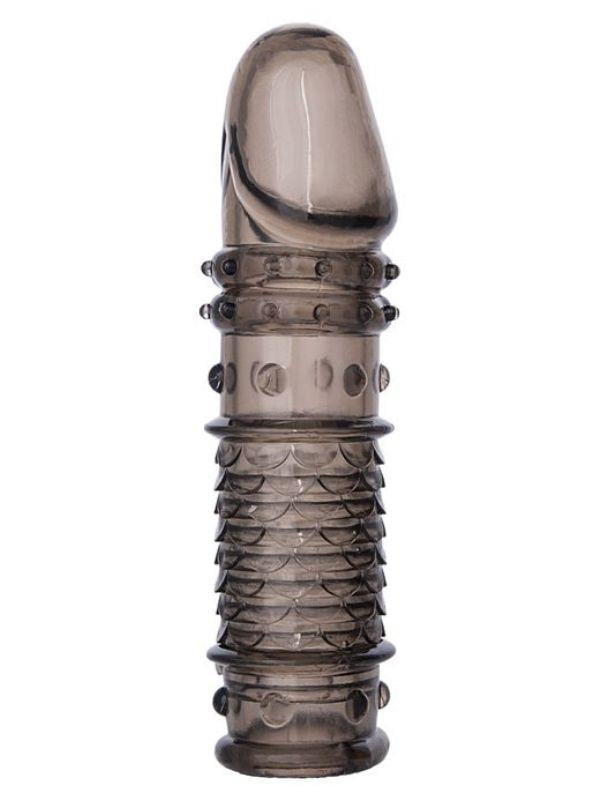 Censan XLover Penis Kılıfı TPE Siyah Şeffaf 13,5 cm