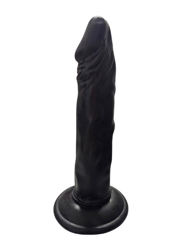 Gerçekçi Testissiz Siyah Dildo 21 cm