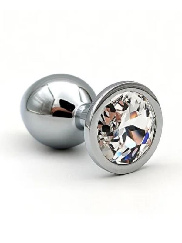 Paslanmaz Çelik Anal Plug Tıkaç Beyaz Taşlı