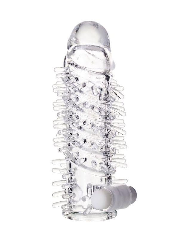 Censan Fril Titreşimli Şeffaf Penis Kılıfı