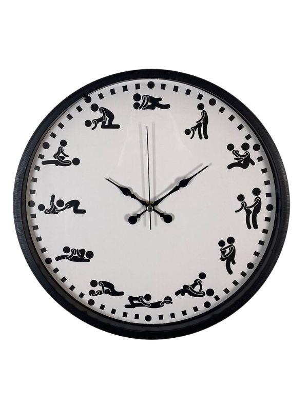 Censan Kamasutra Temalı (Pozizyonlu) Duvar Saati Siyah