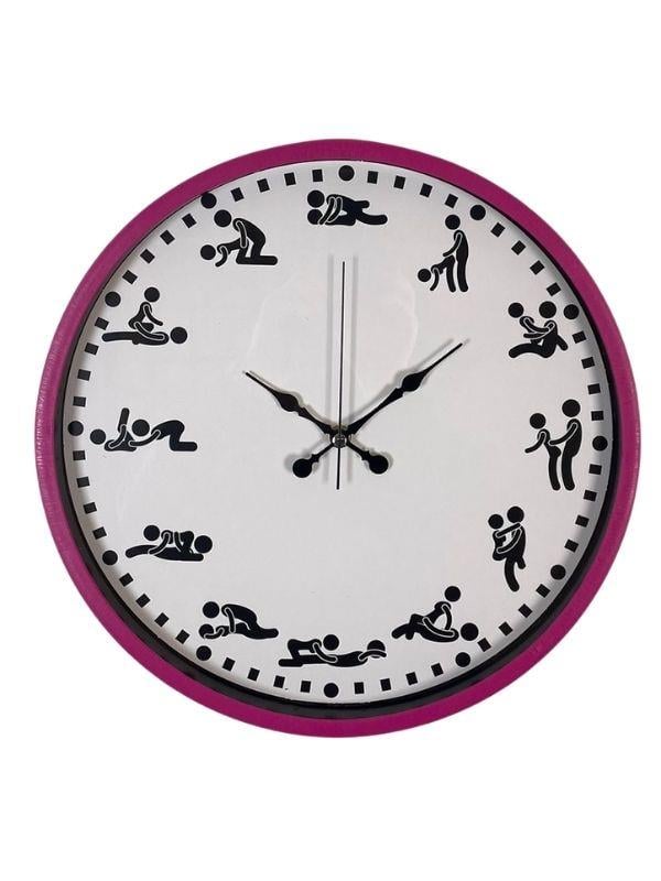 Censan Kamasutra Temalı (Pozizyonlu) Duvar Saati Pembe