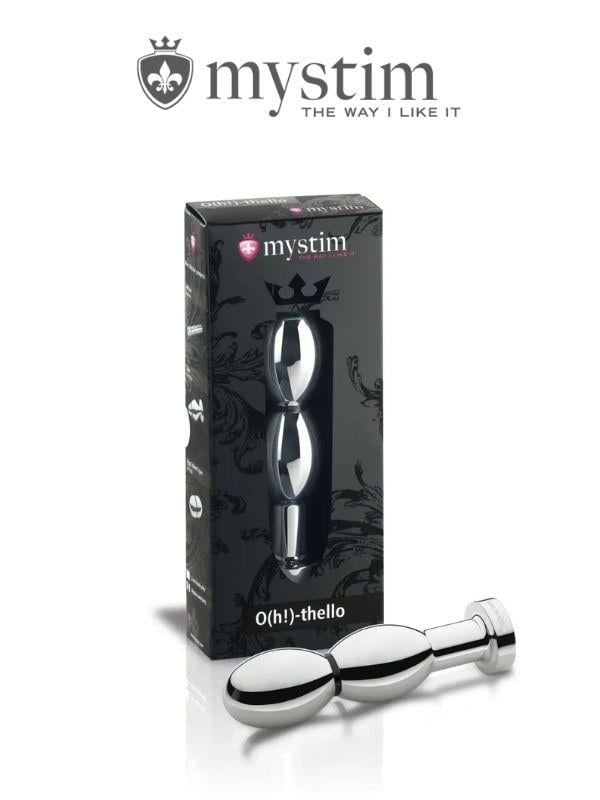 Censan Mystim O(h!)-thello Çelik Anal ve Vajinal Elektirikli Dildo
