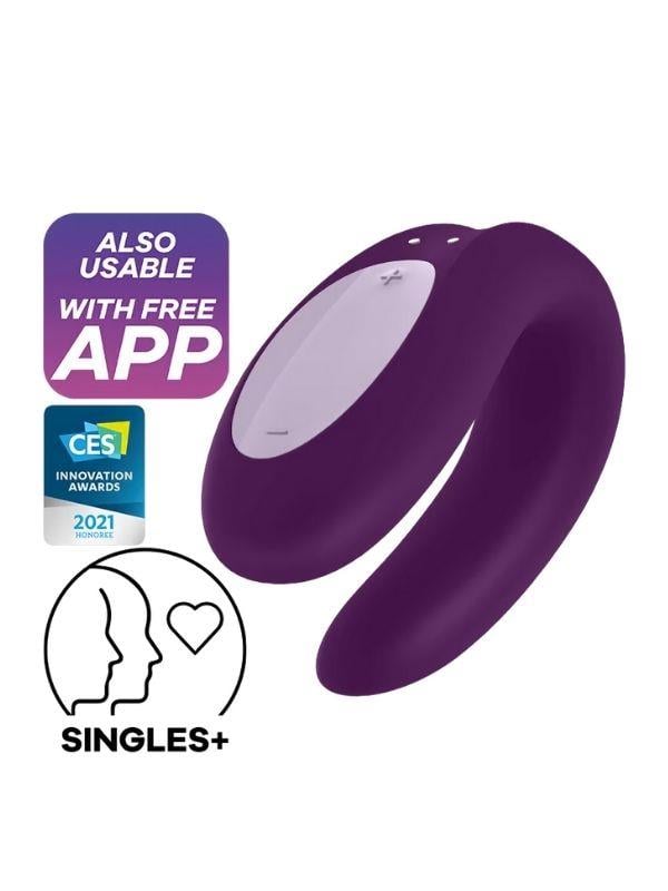 Censan Satisfyer Double Joy Telefon Kontrollü Giyilebilir Vibratör Mor