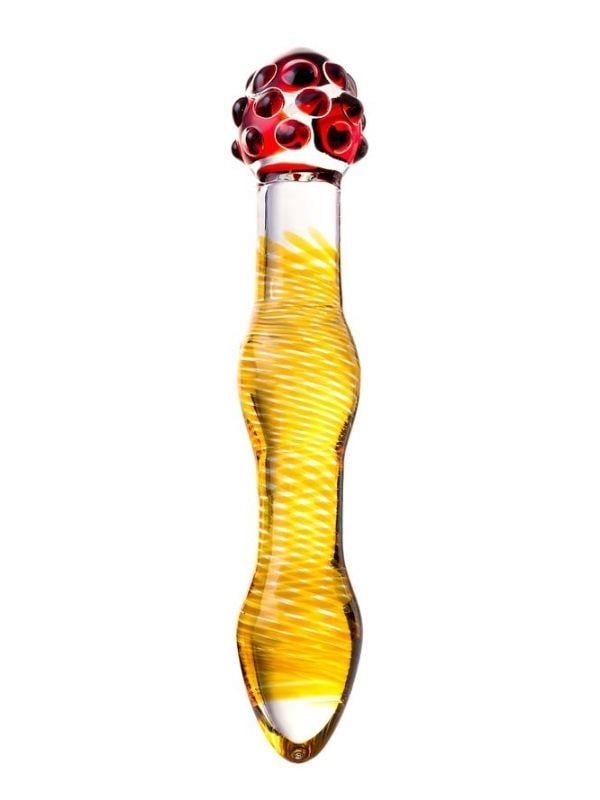Censan Sexus Çift Taraflı Cam Dildo 18 cm