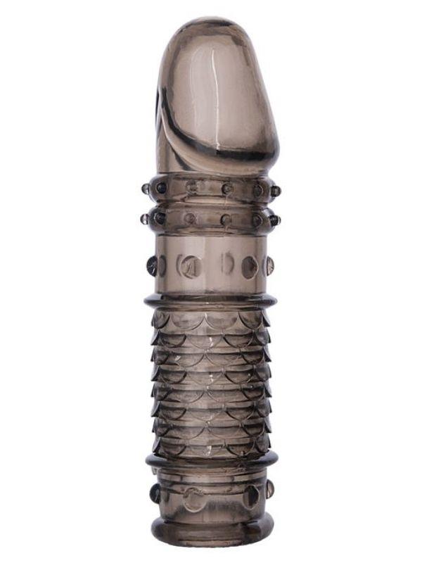 Censan XLover Penis Kılıfı TPE Siyah Şeffaf 13,5 cm