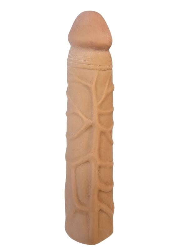 Gerçekçi Melez Penis Kılıfı Et Dokusunda 17 cm