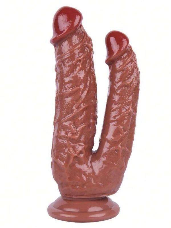 Noctis 19cm Kahverengi Çiftli Dildo No:76
