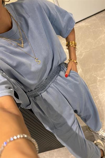 0057 ŞALVAR TİŞÖRT TAKIM MAVİ