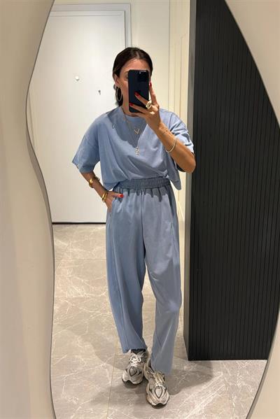 0057 ŞALVAR TİŞÖRT TAKIM MAVİ