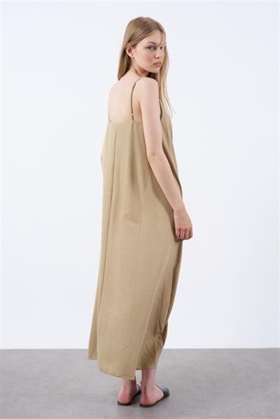2975 ASKILI ELBİSE CAMEL