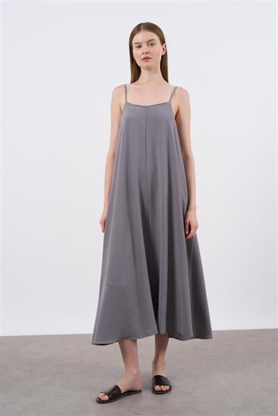 2975 ASKILI ELBİSE GRİ