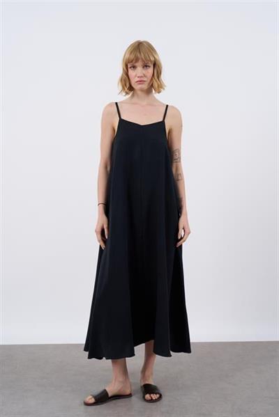 2975 ASKILI ELBİSE SİYAH