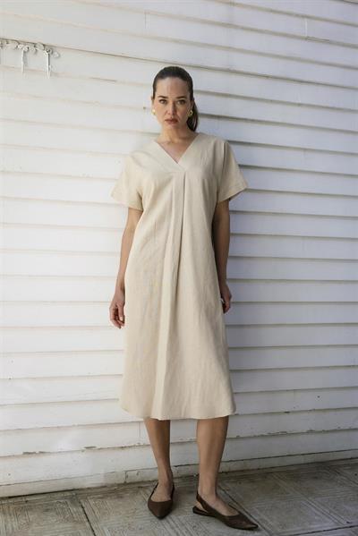 3131 KETEN ELBİSE(2835) TAŞ