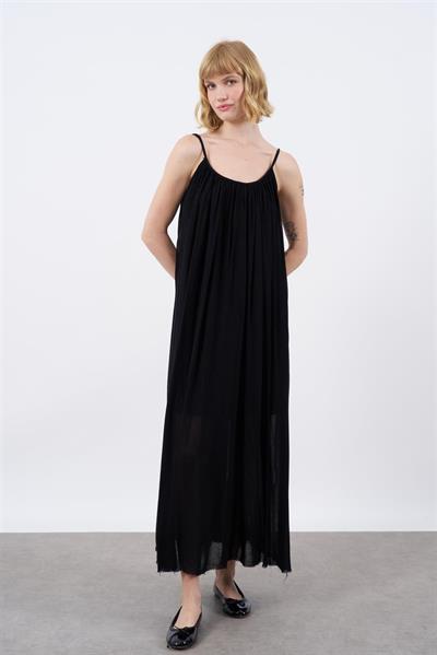 3173 ASKILI ELBİSE SİYAH