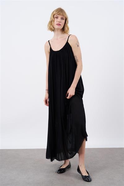 3173 ASKILI ELBİSE SİYAH