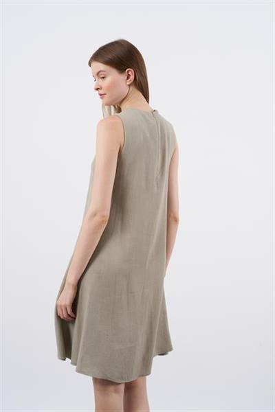 3181 SIFIR KOL KETEN ELBİSE HAKİ