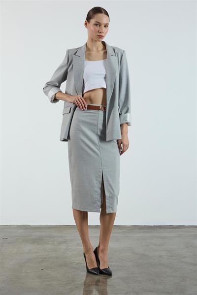 3261 POLİVİSKON ETEK GRİ