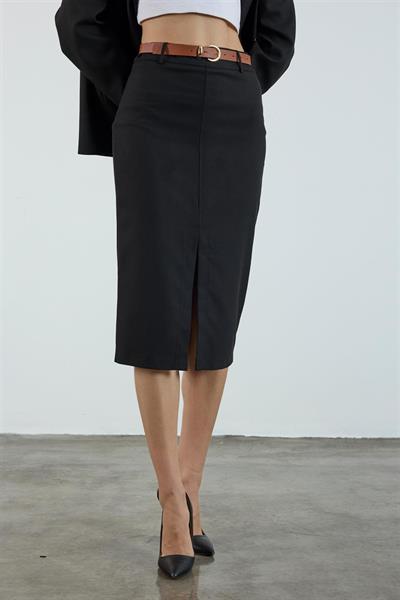 3261 POLİVİSKON ETEK SİYAH