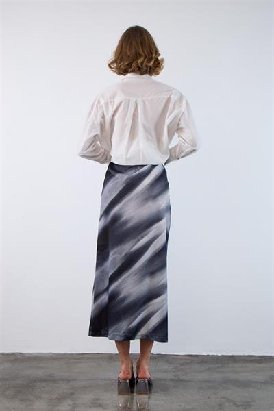 3266 EMPİRME SATEN ETEK FÜME