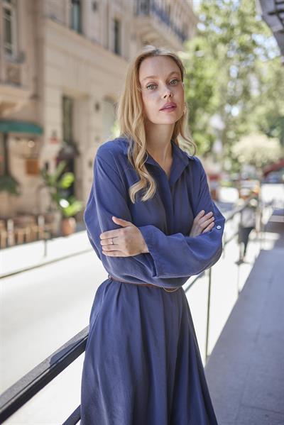 3270 GÖMLEK ELBİSE LACİVERT