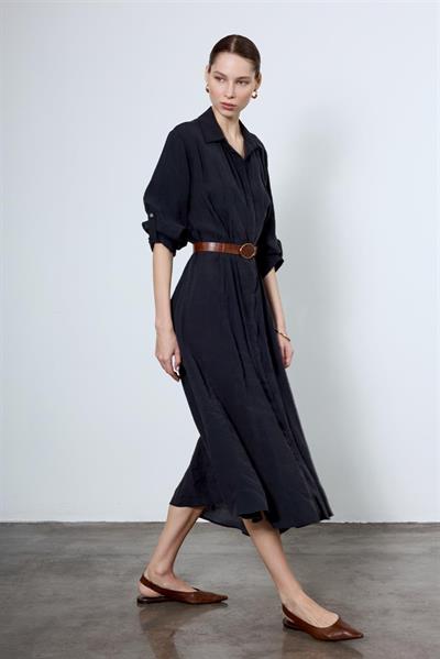 3270 GÖMLEK ELBİSE SİYAH