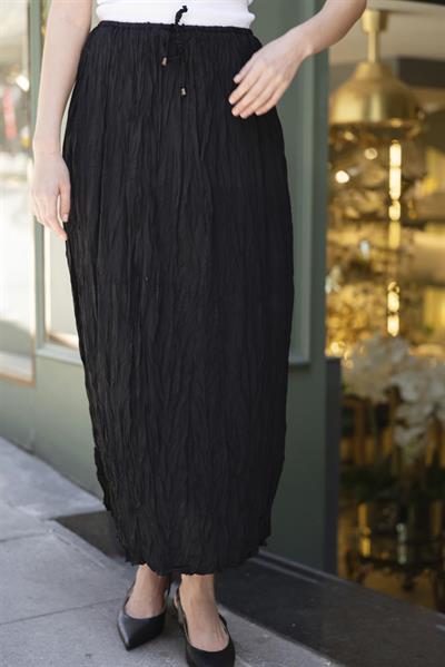 3285 BİYELİ ETEK SİYAH