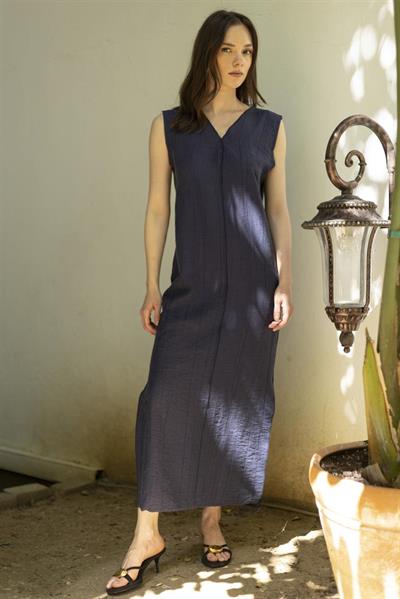 3300 KOLSUZ ELBİSE LACİVERT