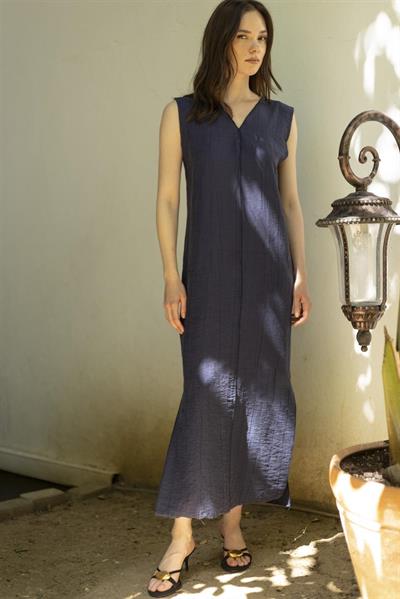 3300 KOLSUZ ELBİSE LACİVERT